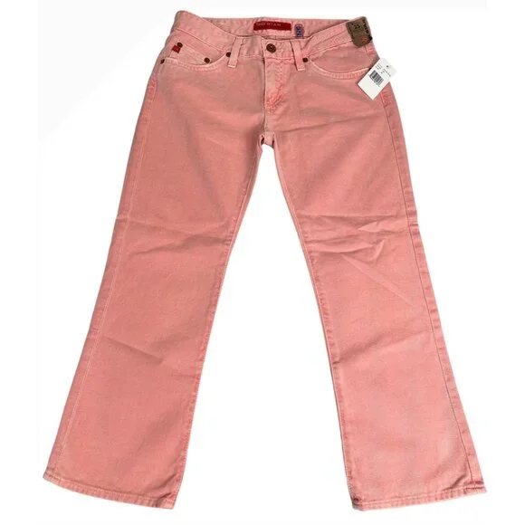 Big Star Womens Pink Capri Pants NWT Size 24 Made In USA Cotton Blend - Picture 1 of 12